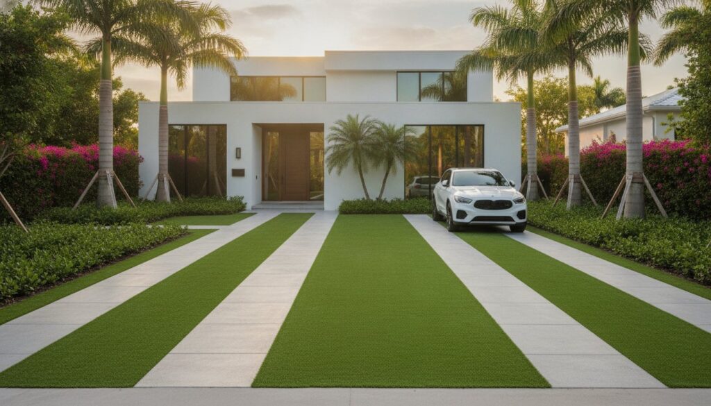 15 Stunning Custom Turf Driveway Designs for South Florida Homes (2026)