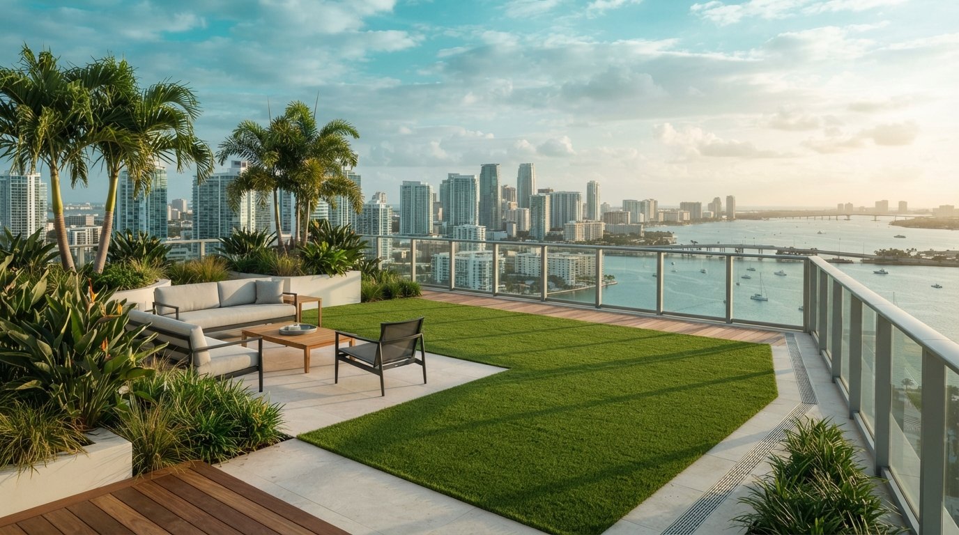 Artificial Turf for Miami Rooftop Terraces and Balconies