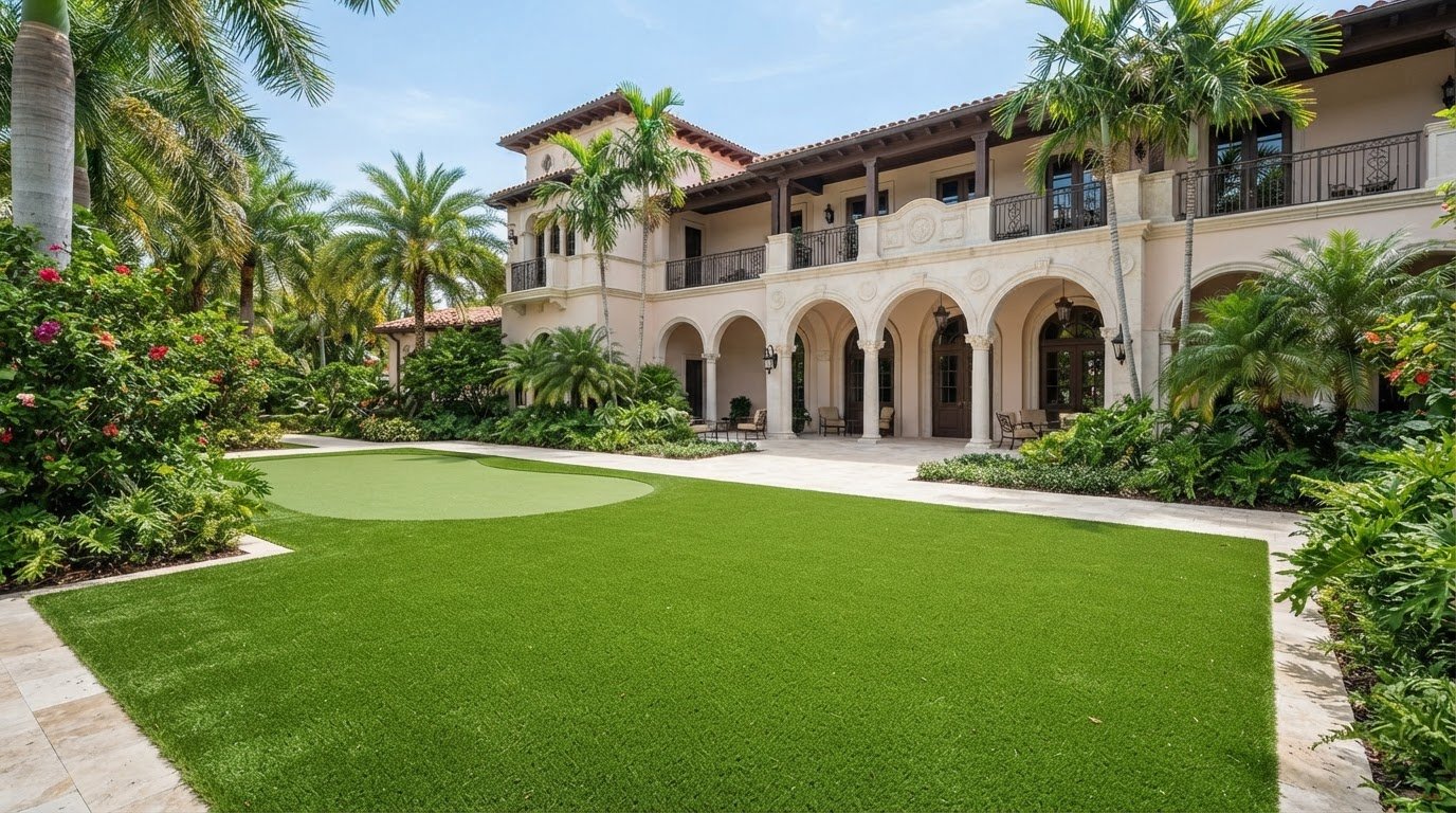 Commercial Artificial Grass Installation in Coral Gables