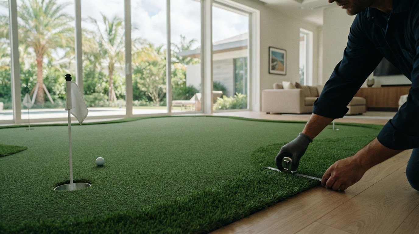 Indoor Putting Green Installation in Palm Beach Gardens
